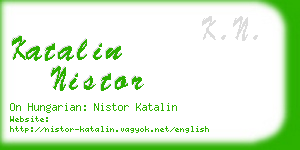 katalin nistor business card